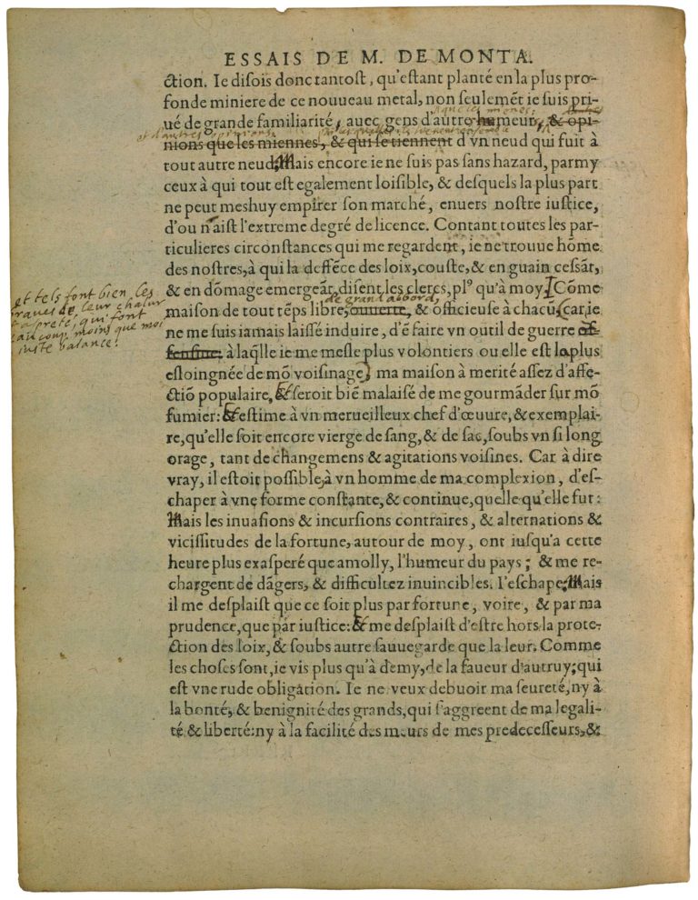 De La Vanité de Michel de Montaigne - Essais - Livre 3 Chapitre 9 - Édition de Bordeaux - 020