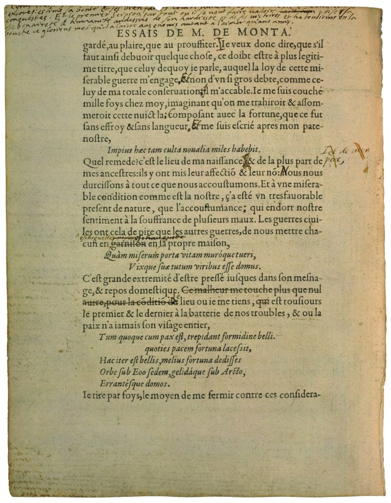 De La Vanité de Michel de Montaigne - Essais - Livre 3 Chapitre 9 - Édition de Bordeaux - 024