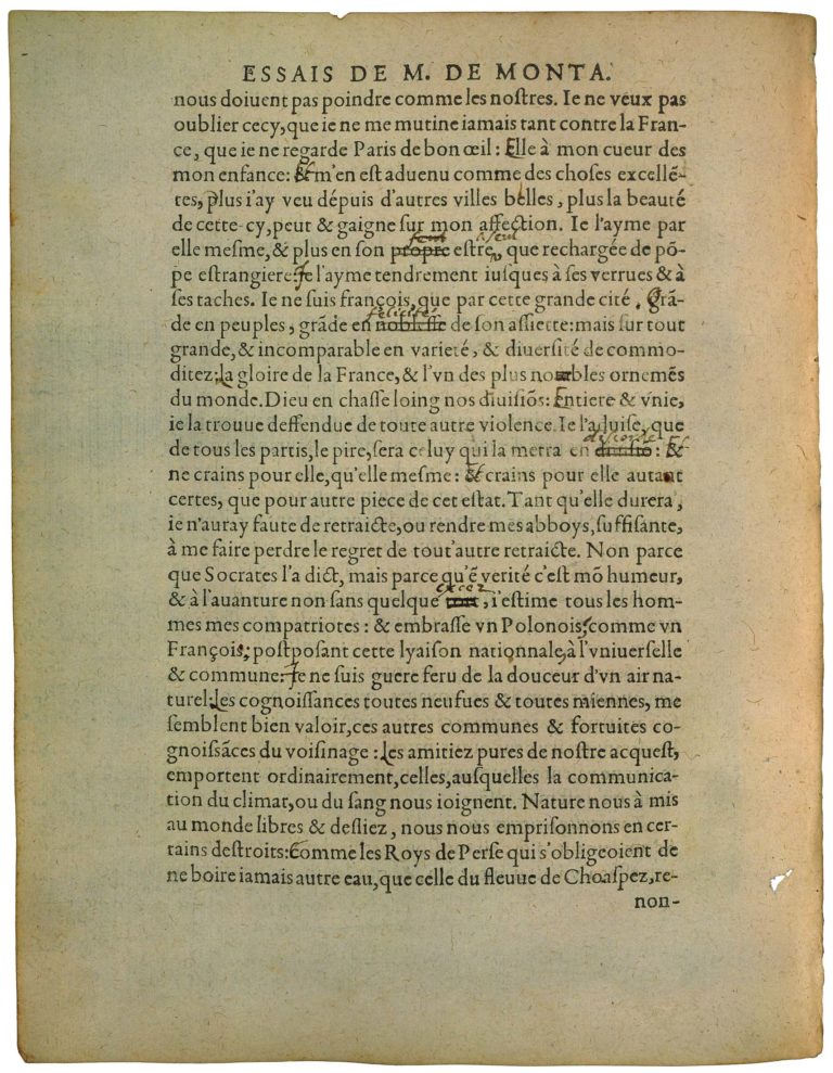 De La Vanité de Michel de Montaigne - Essais - Livre 3 Chapitre 9 - Édition de Bordeaux - 026