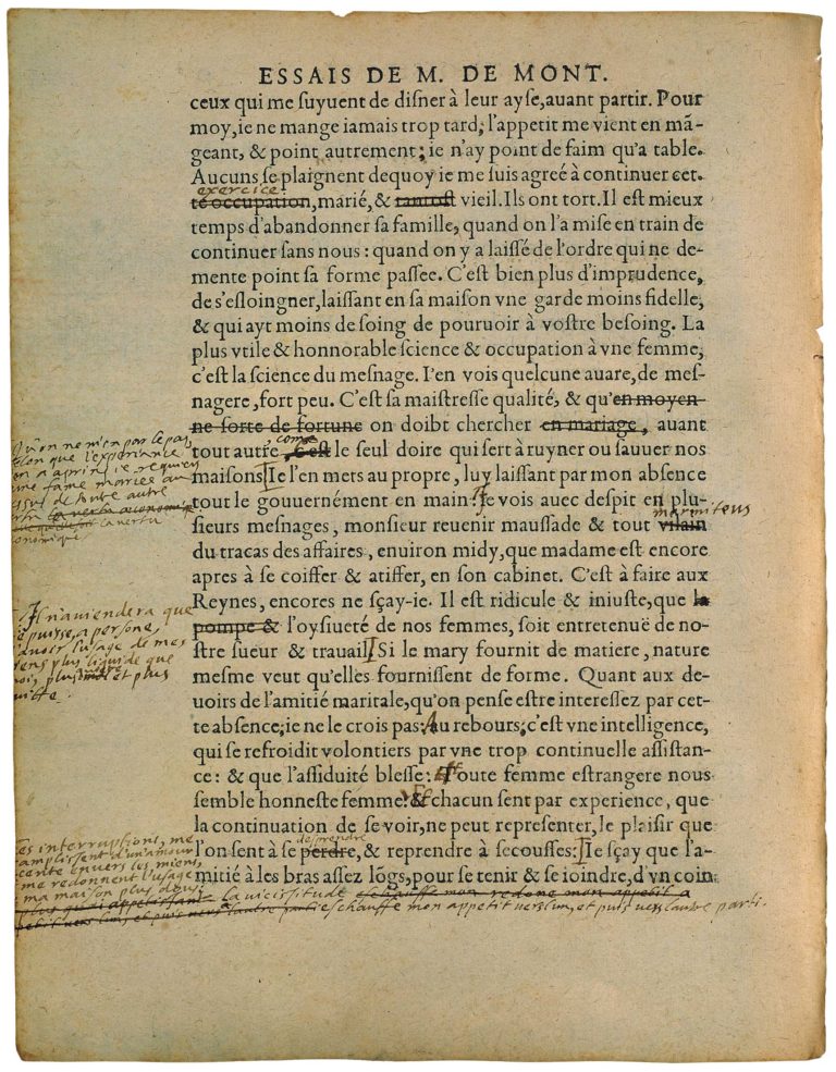 De La Vanité de Michel de Montaigne - Essais - Livre 3 Chapitre 9 - Édition de Bordeaux - 028