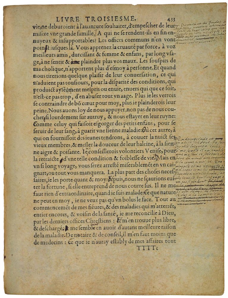 De La Vanité de Michel de Montaigne - Essais - Livre 3 Chapitre 9 - Édition de Bordeaux - 035