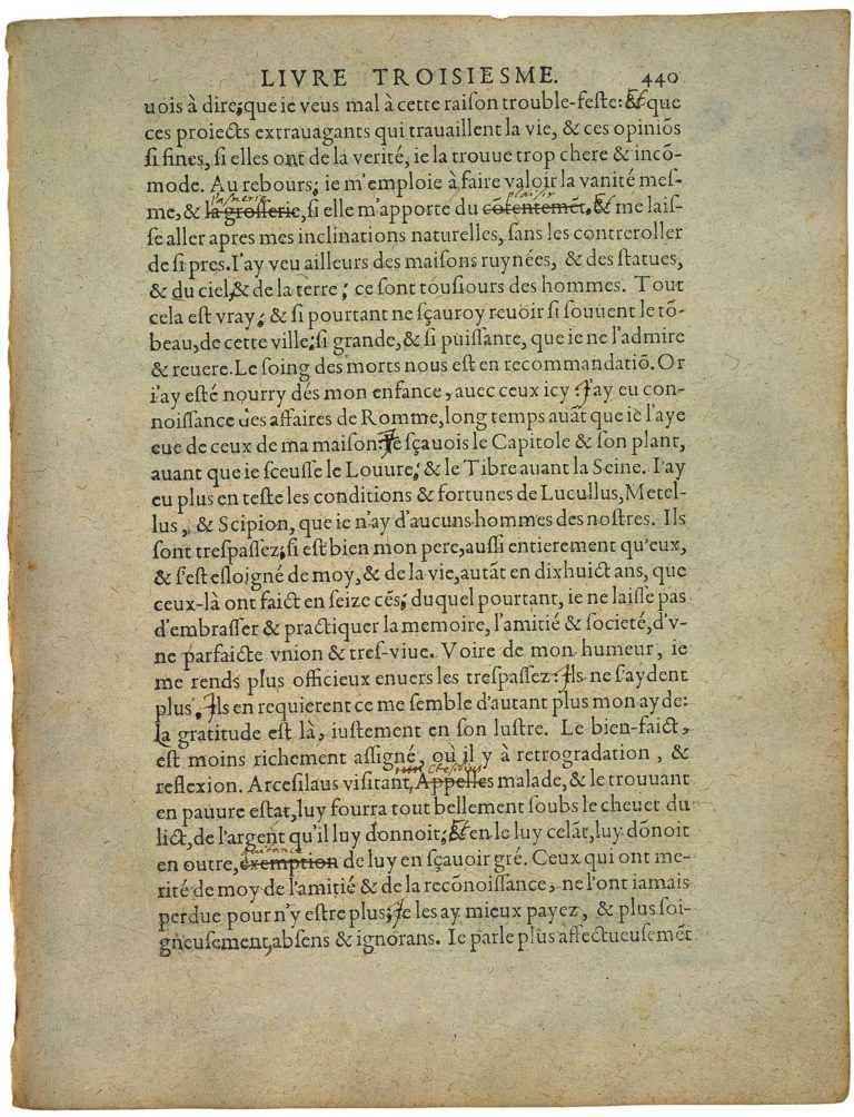 De La Vanité de Michel de Montaigne - Essais - Livre 3 Chapitre 9 - Édition de Bordeaux - 049