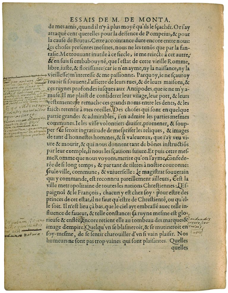 De La Vanité de Michel de Montaigne - Essais - Livre 3 Chapitre 9 - Édition de Bordeaux - 050