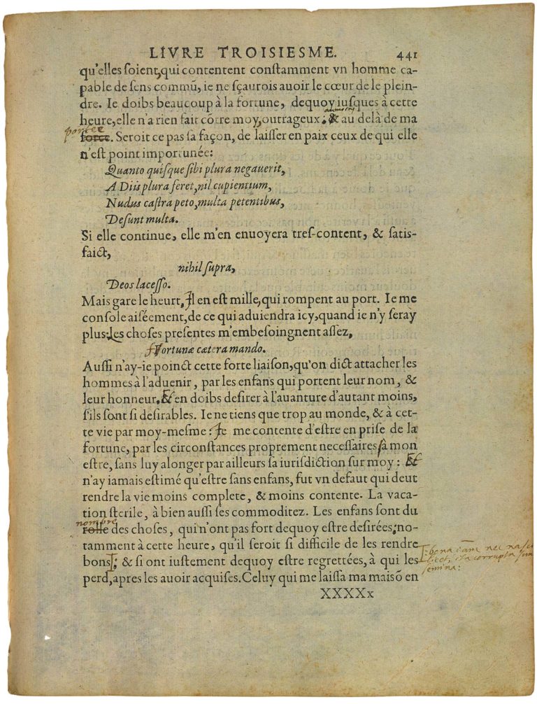 De La Vanité de Michel de Montaigne - Essais - Livre 3 Chapitre 9 - Édition de Bordeaux - 051