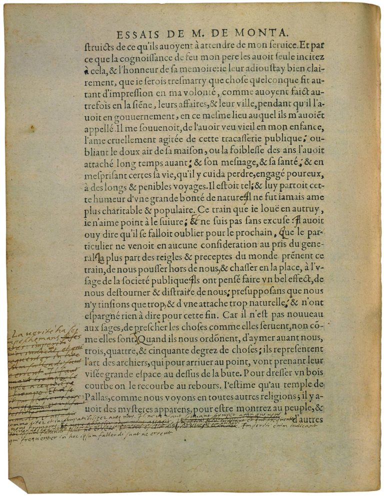 De Mesnager Sa Volonté de Michel de Montaigne - Essais - Livre 3 Chapitre 10 - Édition de Bordeaux - 004