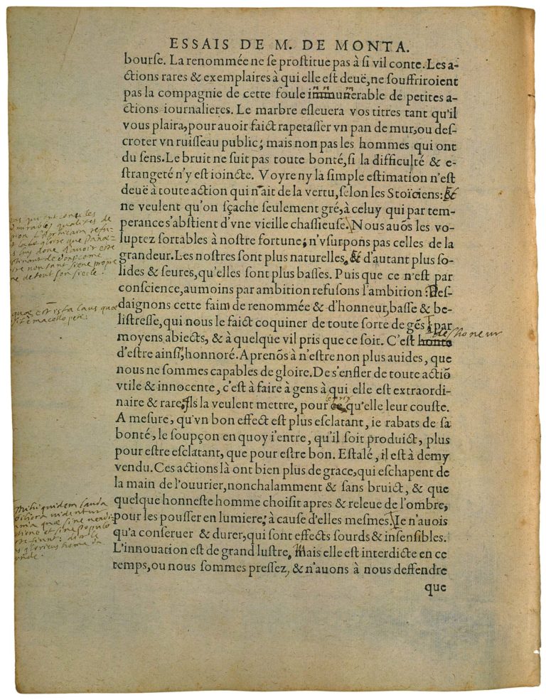 De Mesnager Sa Volonté de Michel de Montaigne - Essais - Livre 3 Chapitre 10 - Édition de Bordeaux - 020