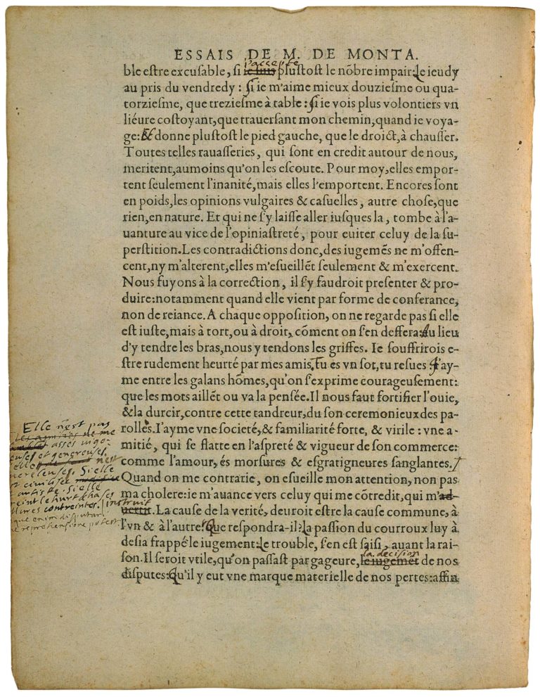 De l’Art De Conférer de Michel de Montaigne - Essais - Livre 3 Chapitre 8 - Édition de Bordeaux - 004