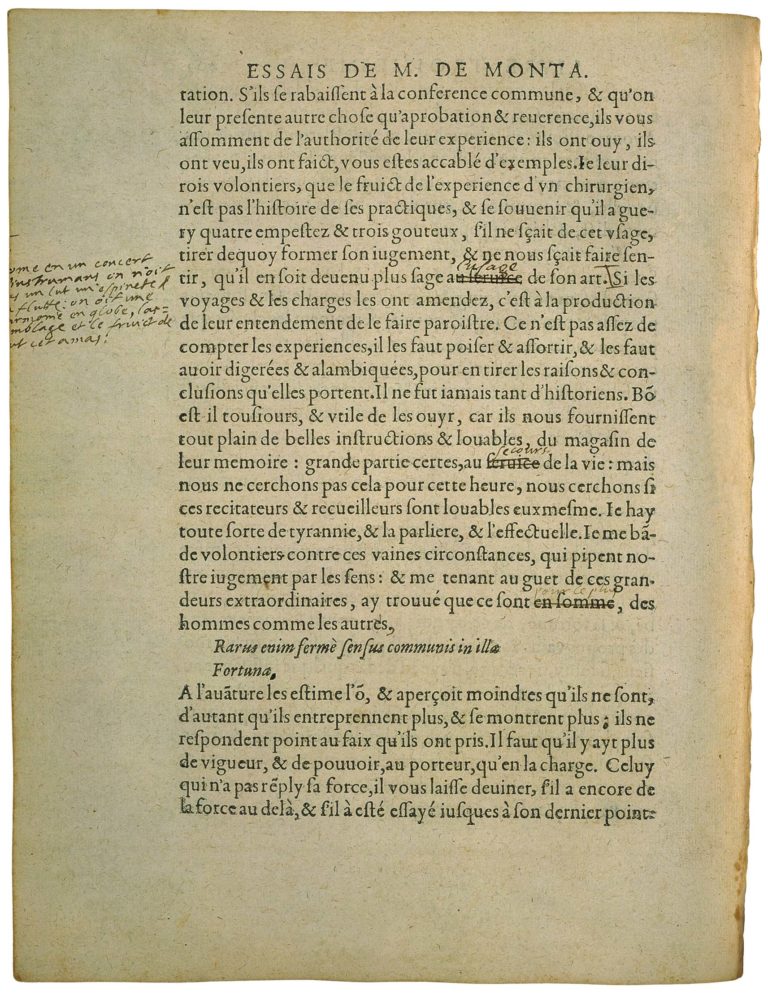 De l’Art De Conférer de Michel de Montaigne - Essais - Livre 3 Chapitre 8 - Édition de Bordeaux - 010