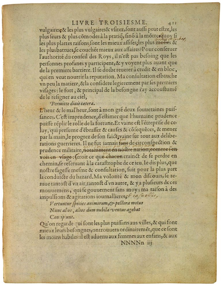 De l’Art De Conférer de Michel de Montaigne - Essais - Livre 3 Chapitre 8 - Édition de Bordeaux - 013