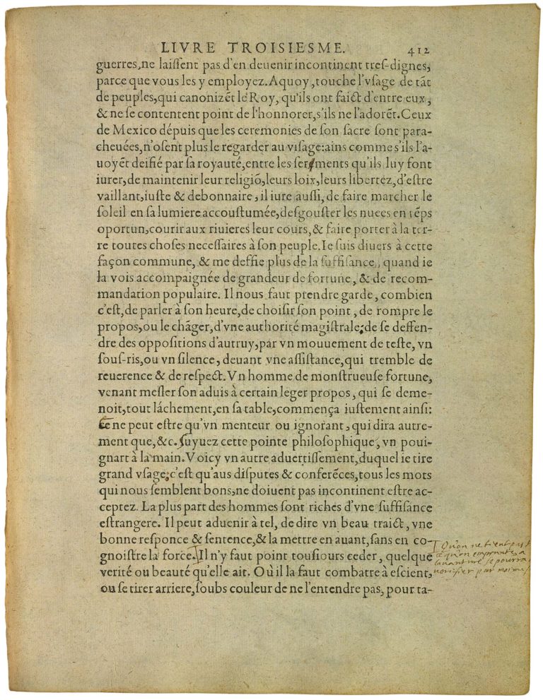 De l’Art De Conférer de Michel de Montaigne - Essais - Livre 3 Chapitre 8 - Édition de Bordeaux - 015