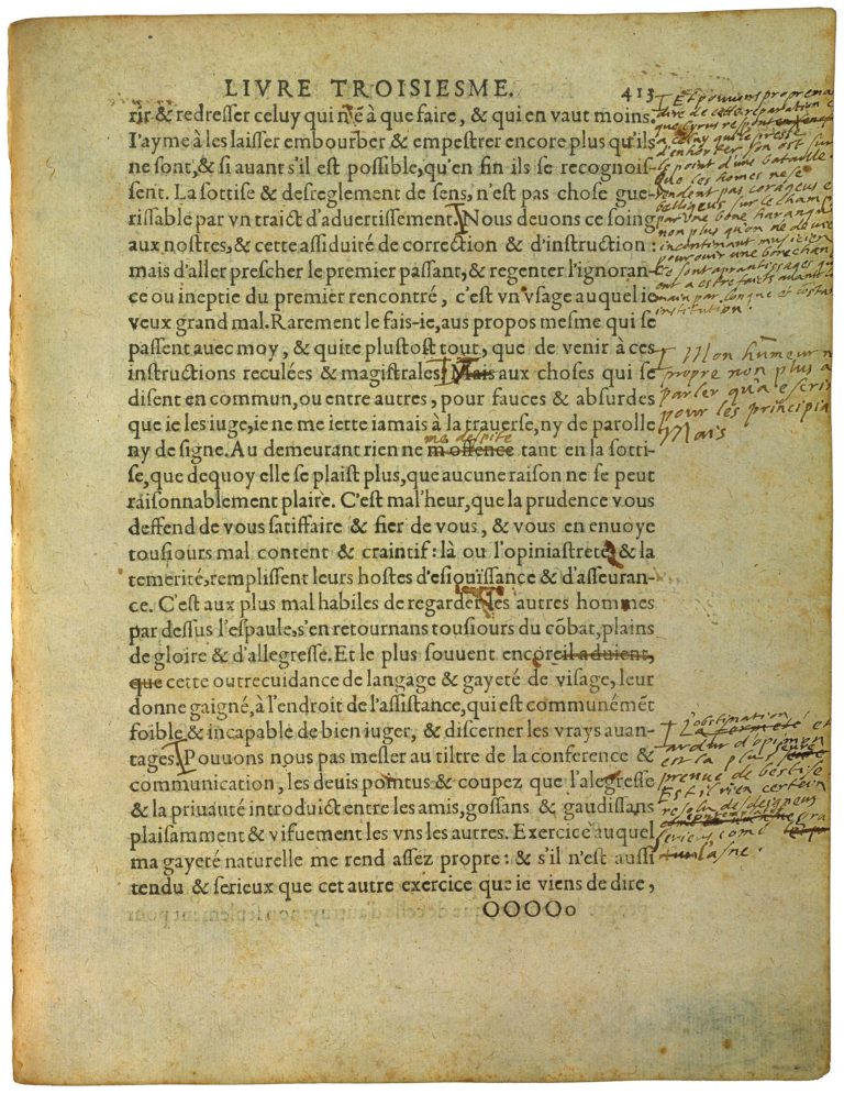 De l’Art De Conférer de Michel de Montaigne - Essais - Livre 3 Chapitre 8 - Édition de Bordeaux - 017