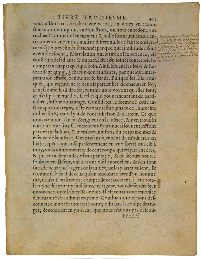 De l’Experience de Michel de Montaigne - Essais - Livre 3 Chapitre 13 - Édition de Bordeaux - 007