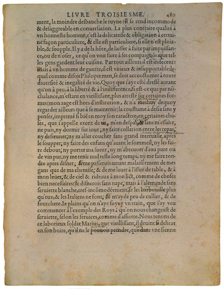 De l’Experience de Michel de Montaigne - Essais - Livre 3 Chapitre 13 - Édition de Bordeaux - 021