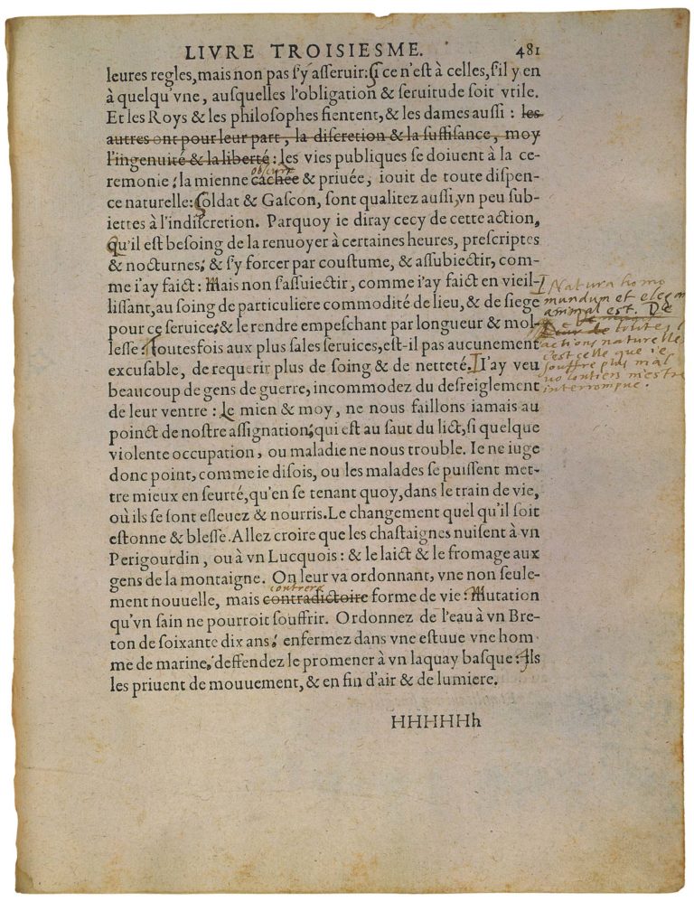 De l’Experience de Michel de Montaigne - Essais - Livre 3 Chapitre 13 - Édition de Bordeaux - 023