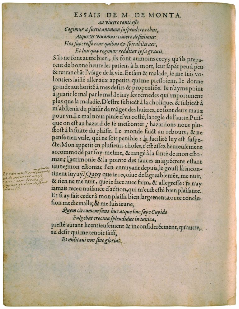 De l’Experience de Michel de Montaigne - Essais - Livre 3 Chapitre 13 - Édition de Bordeaux - 024