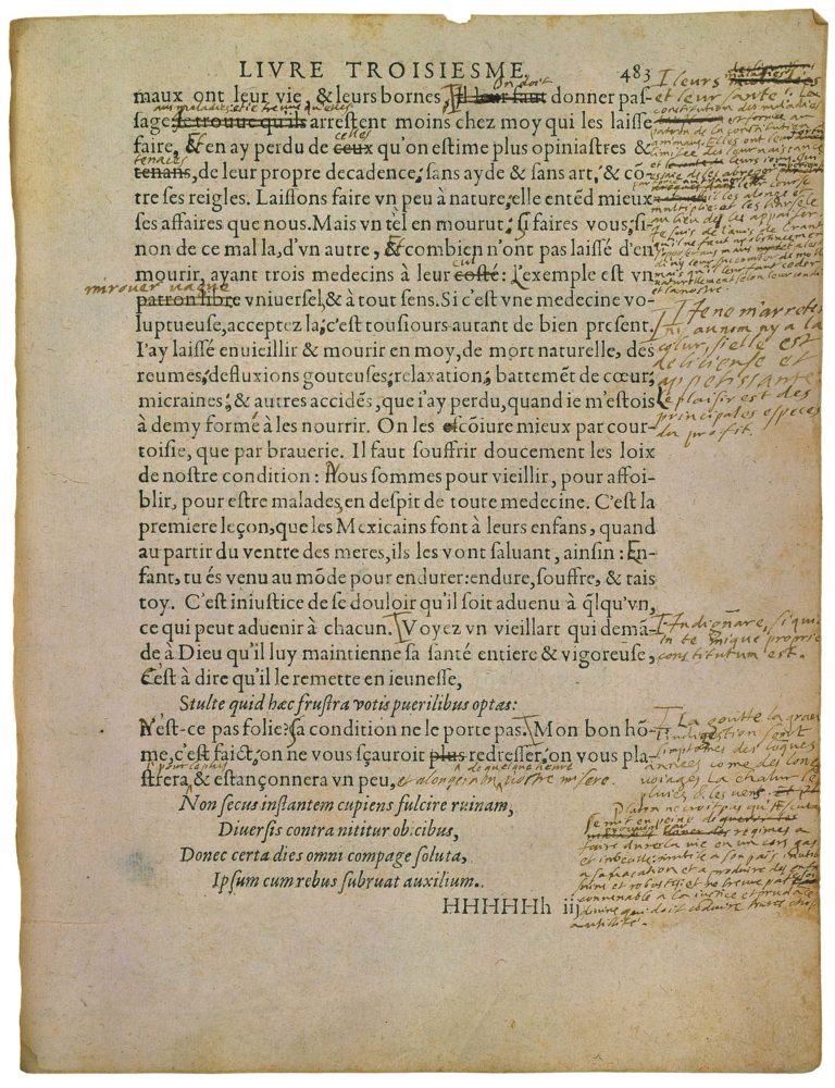 De l’Experience de Michel de Montaigne - Essais - Livre 3 Chapitre 13 - Édition de Bordeaux - 027