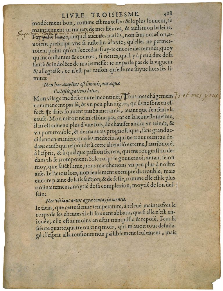 De l’Experience de Michel de Montaigne - Essais - Livre 3 Chapitre 13 - Édition de Bordeaux - 037