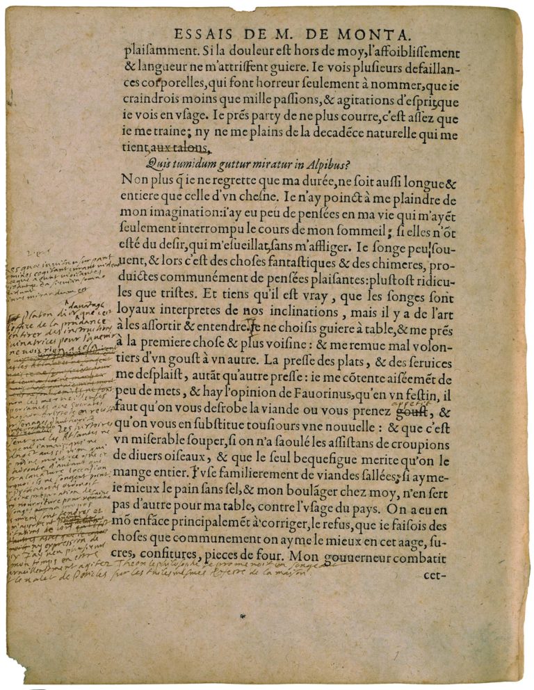 De l’Experience de Michel de Montaigne - Essais - Livre 3 Chapitre 13 - Édition de Bordeaux - 038