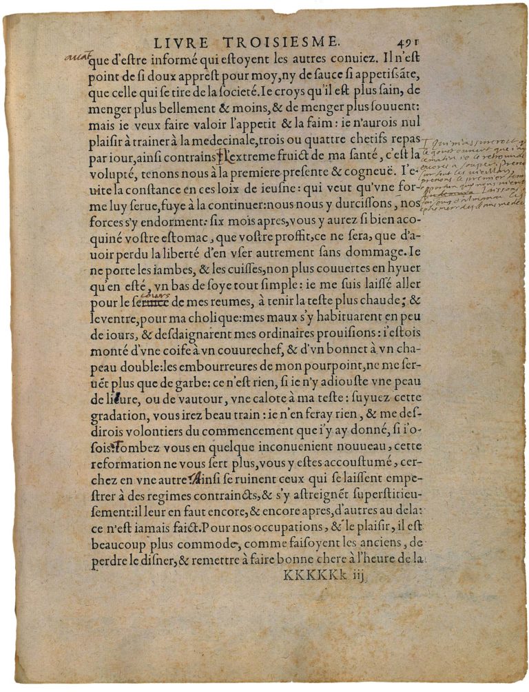 De l’Experience de Michel de Montaigne - Essais - Livre 3 Chapitre 13 - Édition de Bordeaux - 043