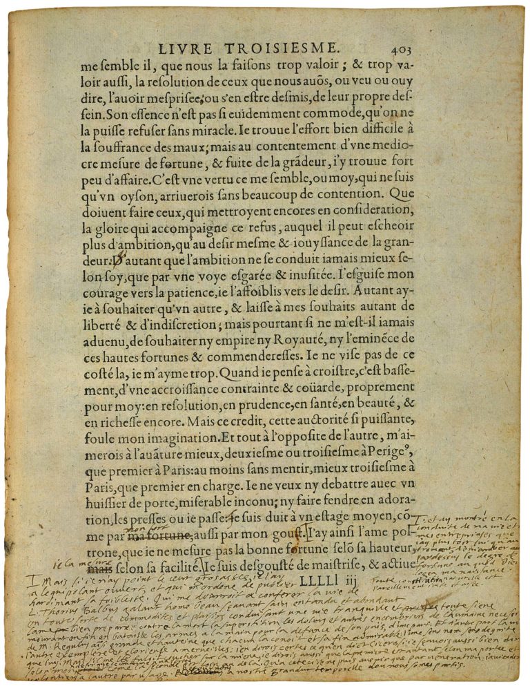 De l’Incommodité De La Grandeur de Michel de Montaigne - Essais - Livre 3 Chapitre 7 - Édition de Bordeaux - 002