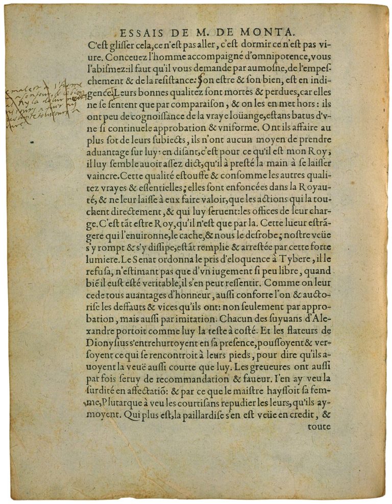 De l’Incommodité De La Grandeur de Michel de Montaigne - Essais - Livre 3 Chapitre 7 - Édition de Bordeaux - 005