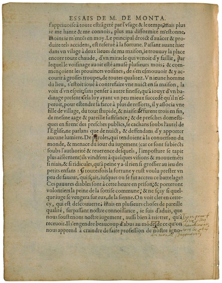 Des Boyteux de Michel de Montaigne - Essais - Livre 3 Chapitre 11 - Édition de Bordeaux - 005