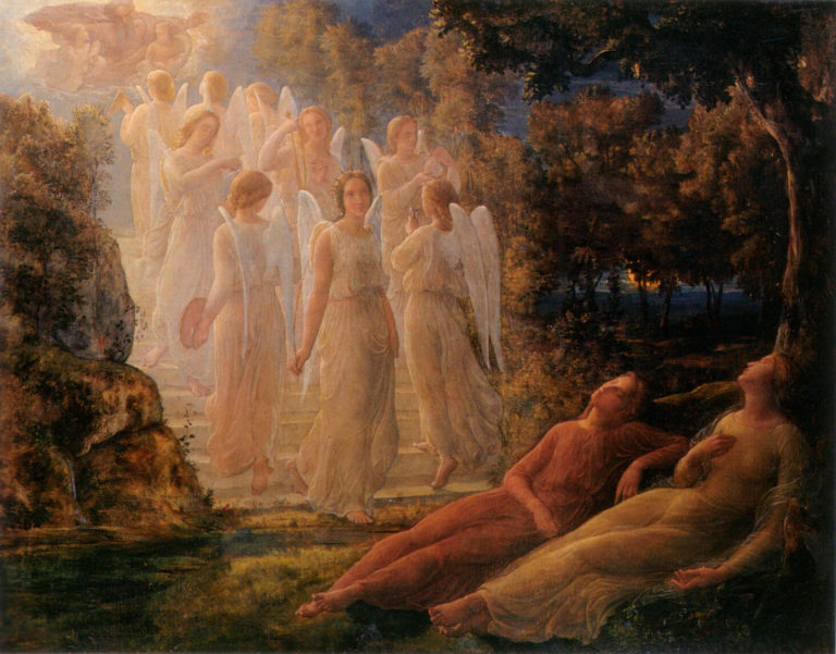 Ibo de Victor Hugo dans Les Contemplations - Peinture de Louis Janmot - L'échelle d'or - 1854