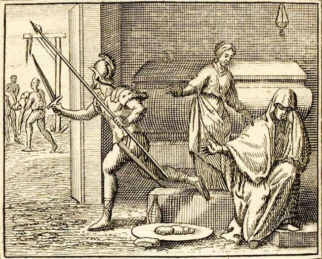 La Matrone d’Éphèse de Jean de La Fontaine dans Les Fables - Illustration de François Chauveau - 1688