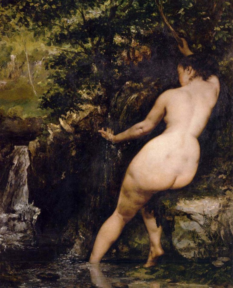 La Source Tombait Du Rocher... de Victor Hugo dans Les Contemplations - Peinture de Gustave Courbet - La source - 1868