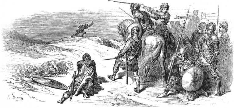 Le Lion S’en Allant En Guerre de Jean de La Fontaine dans Les Fables - Illustration de Gustave Doré - 1876