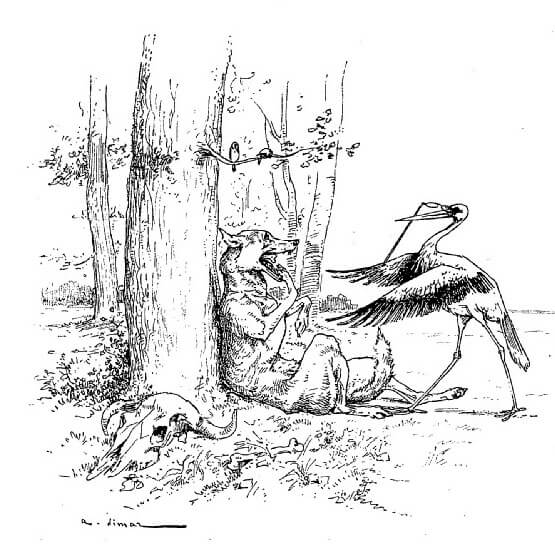Le Loup et La Cigogne - Fable de Jean de La Fontaine | Speakerty