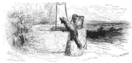Le Loup et Le Renard de Jean de La Fontaine dans Les Fables - Illustration de Gustave Doré - 1876