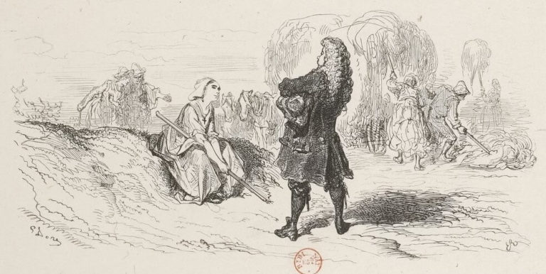 Le Mal Marié de Jean de La Fontaine dans Les Fables - Illustration de Gustave Doré - 1876