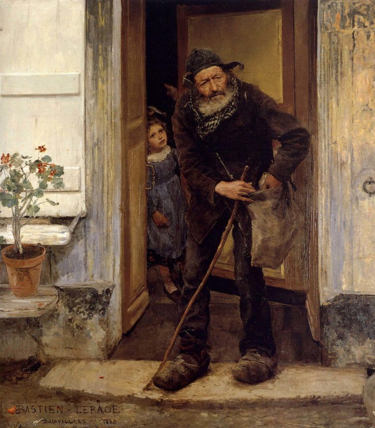 Le Mendiant de Victor Hugo dans Les Contemplations - Peinture de Jules Bastien Lepage - Le mendiant - 1884