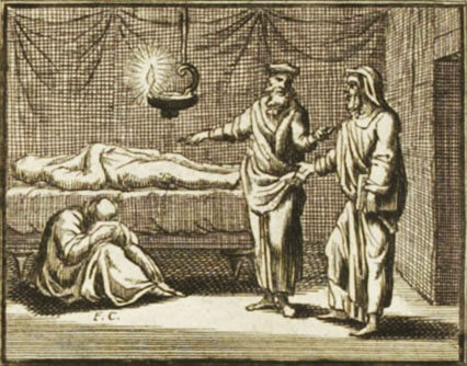 Les Médecins de Jean de La Fontaine dans Les Fables - Illustration de François Chauveau - 1688