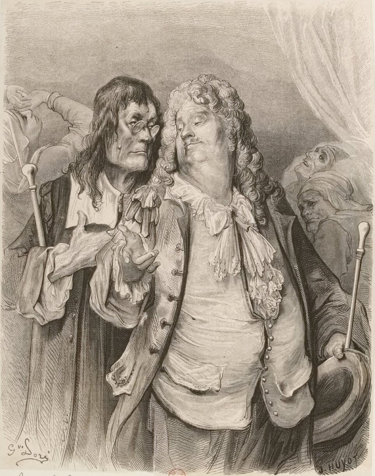 Les Médecins de Jean de La Fontaine dans Les Fables - Illustration de Gustave Doré - BNF - 1876