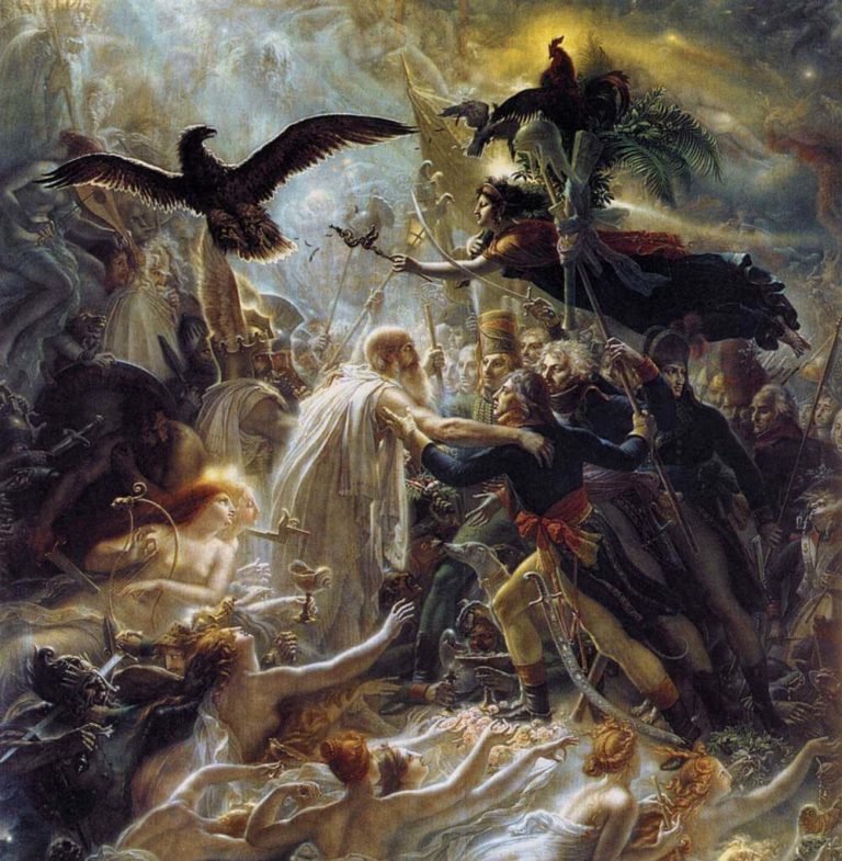 Morts De Quatre-vingt-douze de Arthur Rimbaud dans Poésies Complètes - Peinture de Anne-Louis Girodet - Apothéose des héros français morts pour la patrie pendant la guerre de la Liberté - 1801