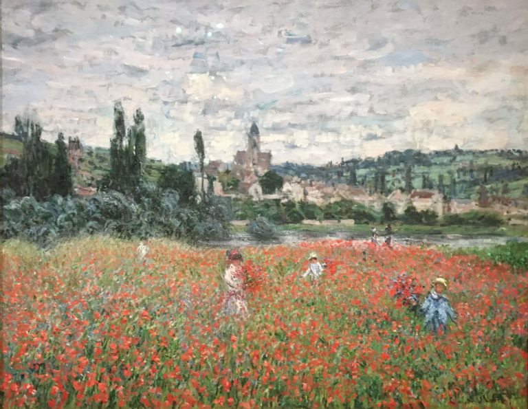 Ô Strophe Du Poëte, Autrefois… de Victor Hugo dans Les Contemplations - Peinture de Claude Monet - Champ de coquelicot près de Vétheuil - 1879