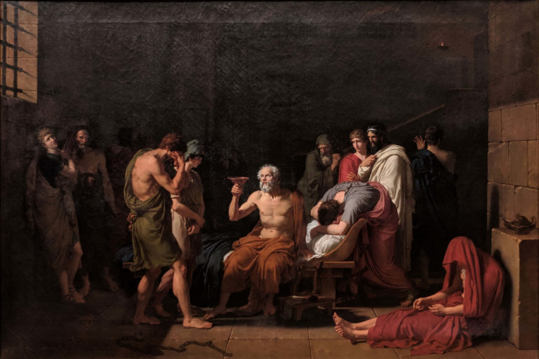 Pour l’Erreur, Éclairer, C’est Apostasier... de Victor Hugo dans Les Contemplations - Peinture de François-Xavier Fabre - La mort de Socrate - 1802