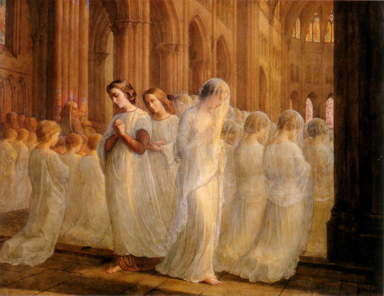 Premières Communions de Arthur Rimbaud dans Poésies Complètes - Peinture de Louis Janmot - Première Communion - 1854