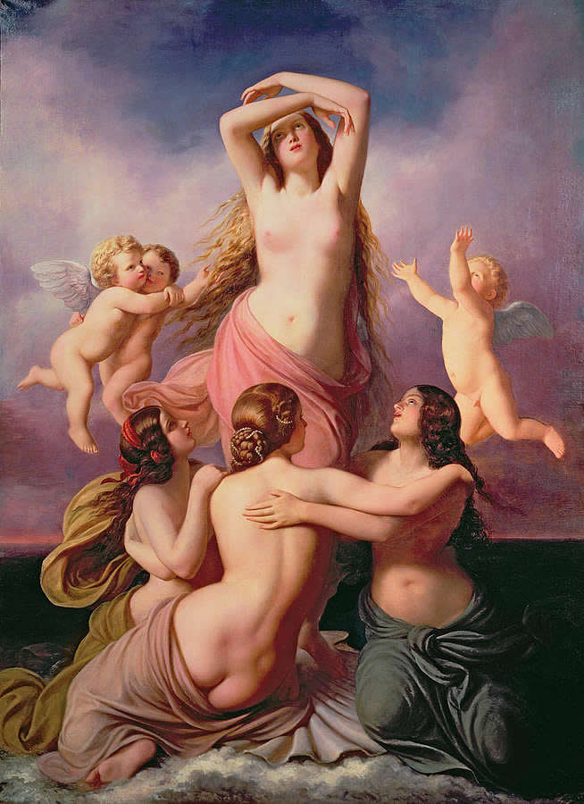 Vénus Anadyomène de Arthur Rimbaud dans Poésies Complètes - Peinture de Eduard Steinbrück - La naissance de Vénus - 1846