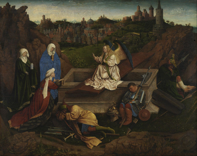 Cadaver de Victor Hugo dans Les Contemplations - Peinture de Jan van Eyck - Les trois Marie au Sépulcre - 1435