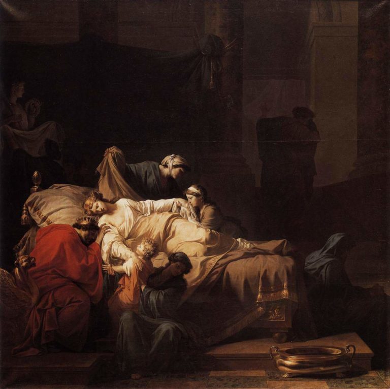 Ce Que C’est Que La Mort de Victor Hugo dans Les Contemplations - Peinture de Pierre Peyron - Alceste mourante - 1785