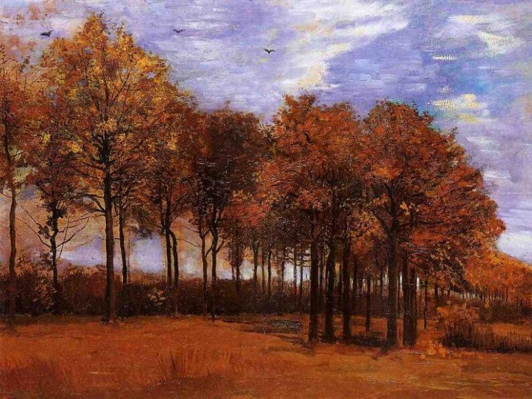 Chanson d’Automne de Paul Verlaine dans Poèmes Saturniens - Peinture de Vincent van Gogh - Paysage d'automne - 1885