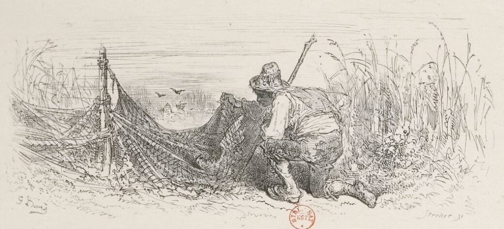 L Oiseleur L Autour Et L Alouette
