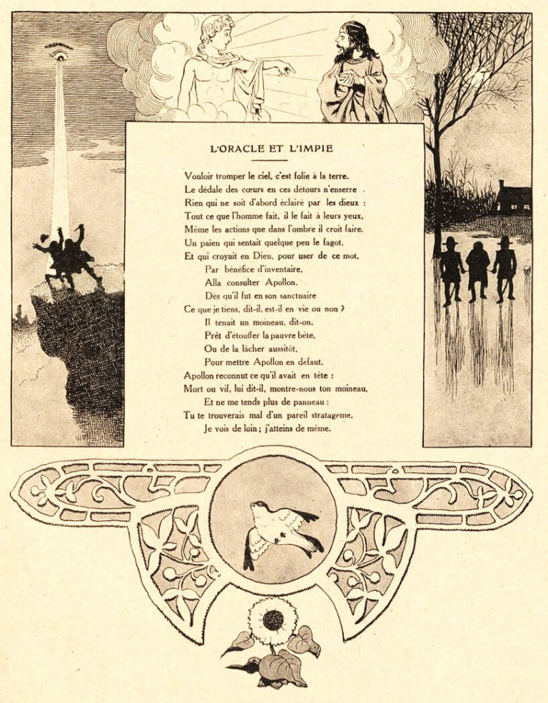 L’Oracle et l’Impie de Jean de La Fontaine dans Les Fables - Illustration de Benjamin Rabier - 1906