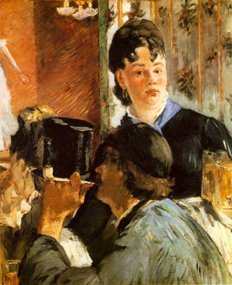 La Maline de Arthur Rimbaud dans Poésies Complètes - Peinture de Édouard Manet - La serveuse de bocks - 1879