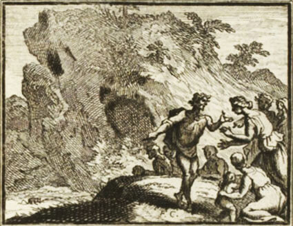 La Montagne Qui Accouche de Jean de La Fontaine dans Les Fables - Illustration de François Chauveau - 1688