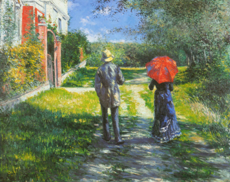 Nevermore de Paul Verlaine dans Poèmes Saturniens - Peinture de Gustave Caillebotte - Chemin montant - 1881