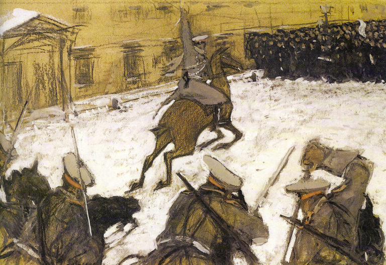 Nox de Victor Hugo dans Les Châtiments - Peinture de Valentin Serov - Soldats, héros, où est passée votre gloire - 1905
